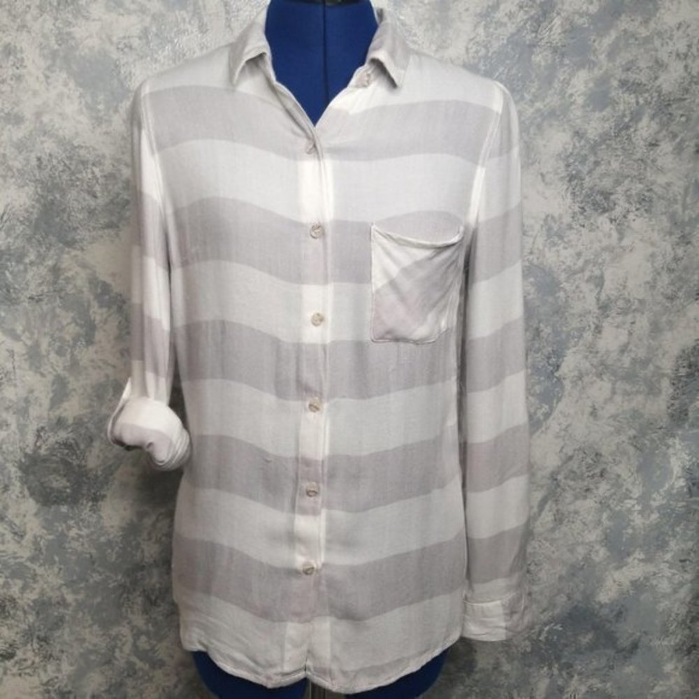 Harper striped Button-down shirt-Size S